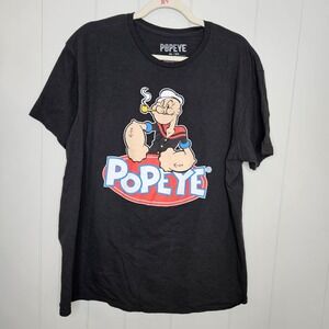 Popeye Tee‎ Shirt Black Size XL